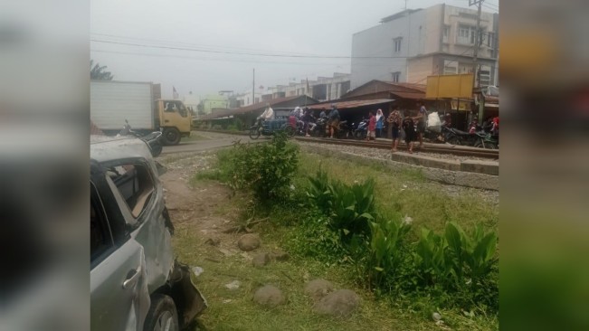 Lokasi kecelakaan maut di Sunggal, Deli Serdang. [Istimewa]